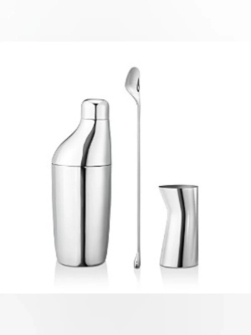 Georg JensenSky Cocktail Set - Shaker, Stirring Spoon and Jigger, 3 Piece